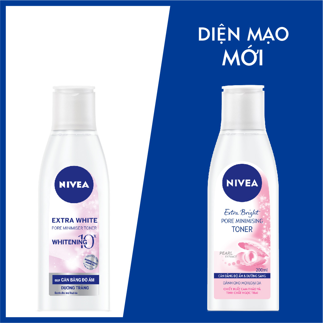 Nước Cân Bằng NIVEA Extra White Dưỡng Trắng Da & Se Khít Lỗ Chân Lông (200ml) - 86720