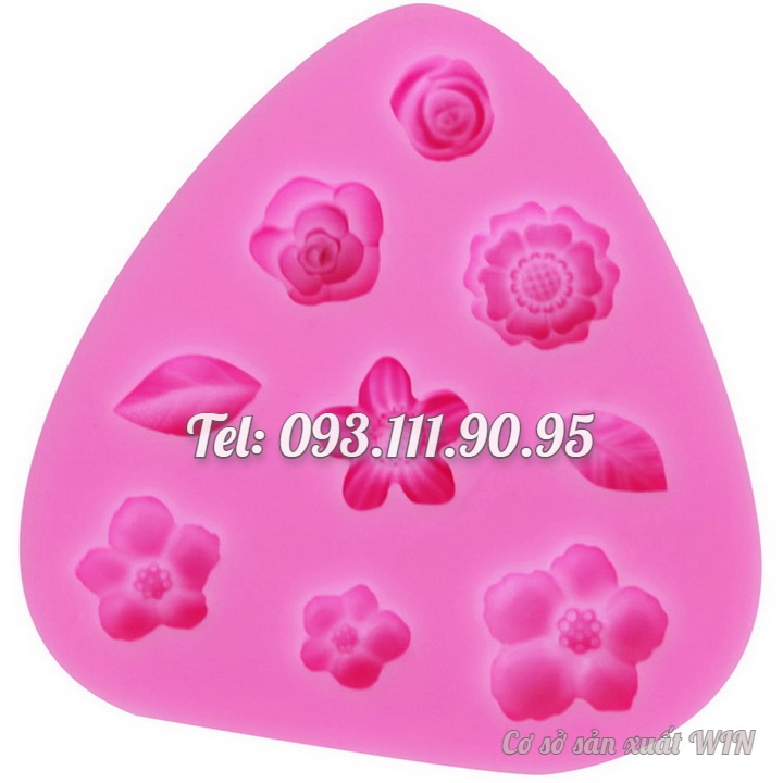 Khuôn silicon làm rau câu các loại hoa - Mã số 1183