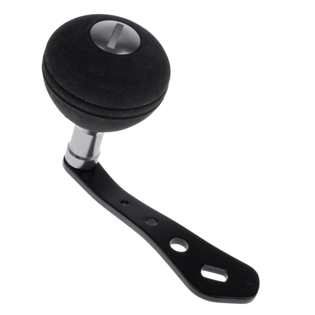 Single Fishing Reel Handle Replacement Parts with Soft EVA Handle Knob for Baitcasting Reels, Easy to Install