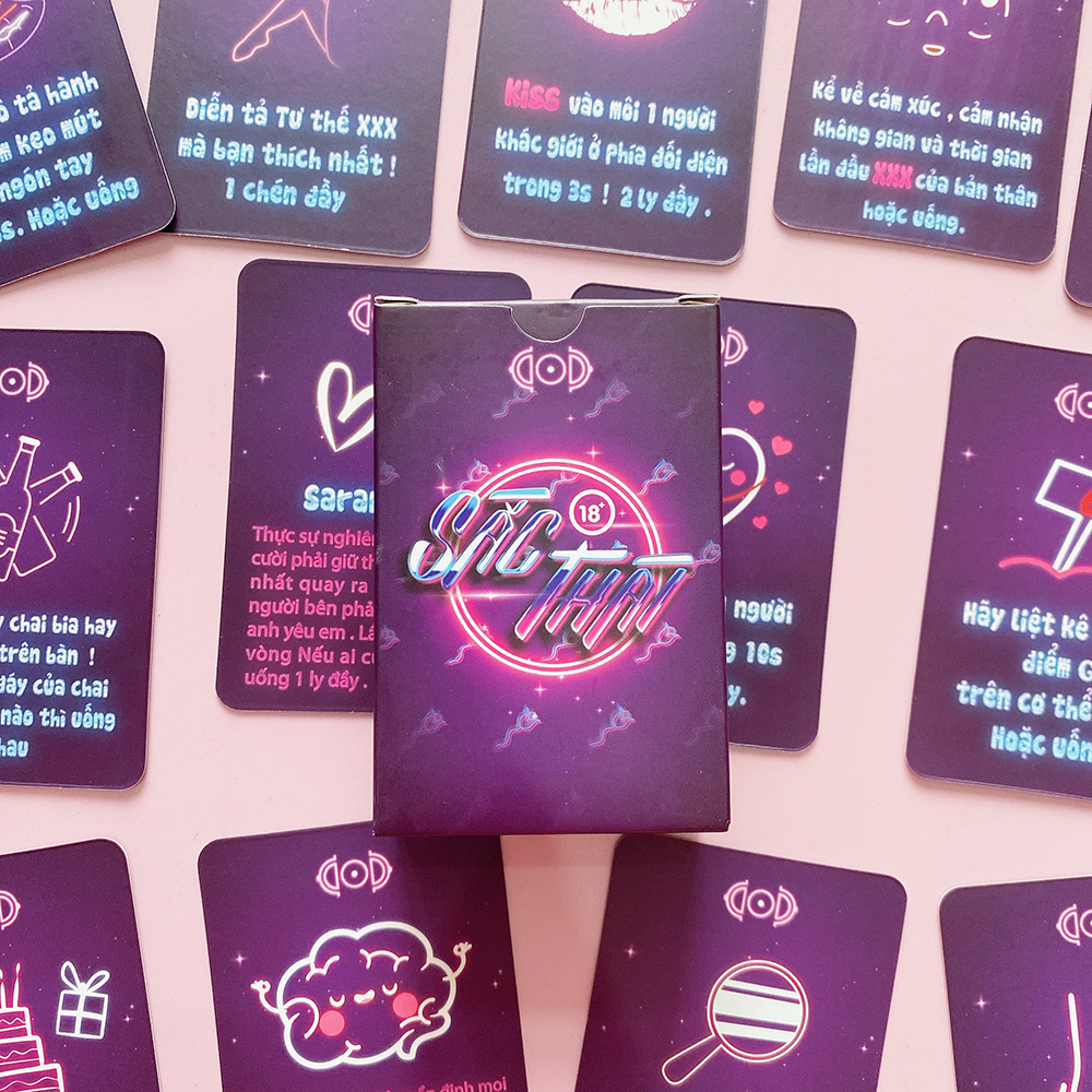 Bộ Bài Xõa Sắc Thái 2024 60 Lá Drinking Game Hot Trend Không Thể Thiếu Trong Mọi Tiệc Tùng Ăn Nhậu