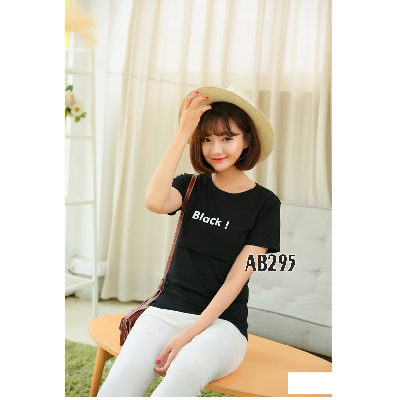 ÁO BẦU COTTON GIẢN DỊ CÓ CHỖ CHO BÉ TY AB295