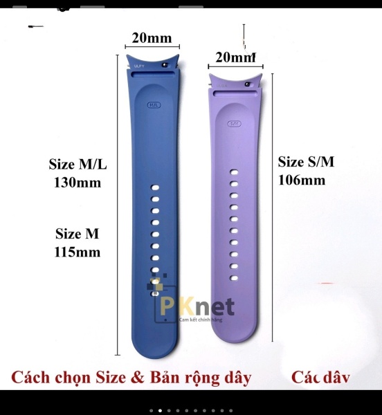 Dây Đeo Silicone Đồng hồ samsung watch 4/ watch 5- Hàng chính hãng