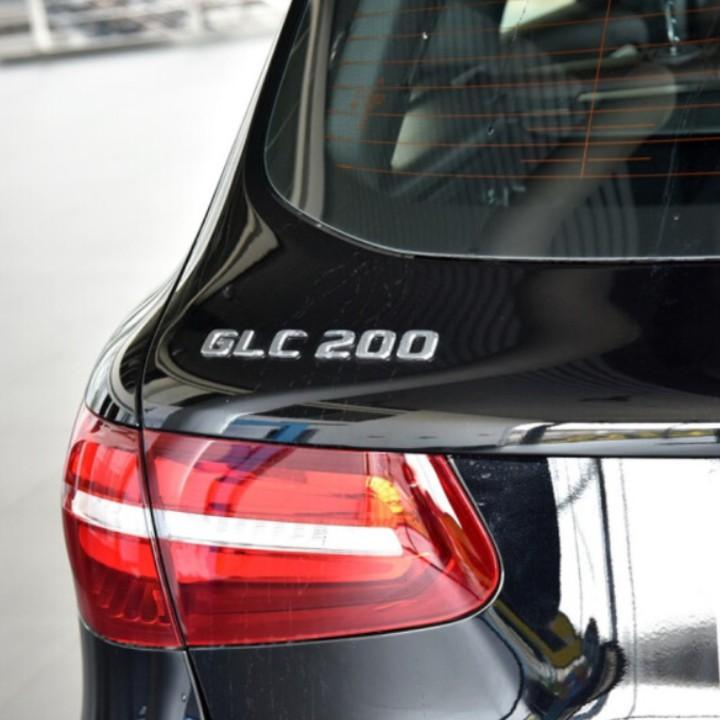Decal tem chữ GLC300, GLC250, GLC200 dán đuôi xe ô tô