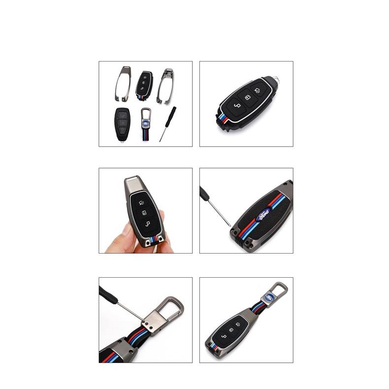 Ốp Bảo Vệ Chìa Khóa Dành Cho Xe Ford Ecosport, Focus, Fiesta Hợp Kim Kẽm Cao Cấp