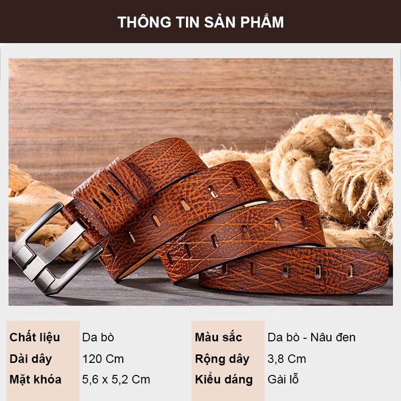 Dây nịt nam, dây thắt lưng nam da bò NIKITA - DL1516