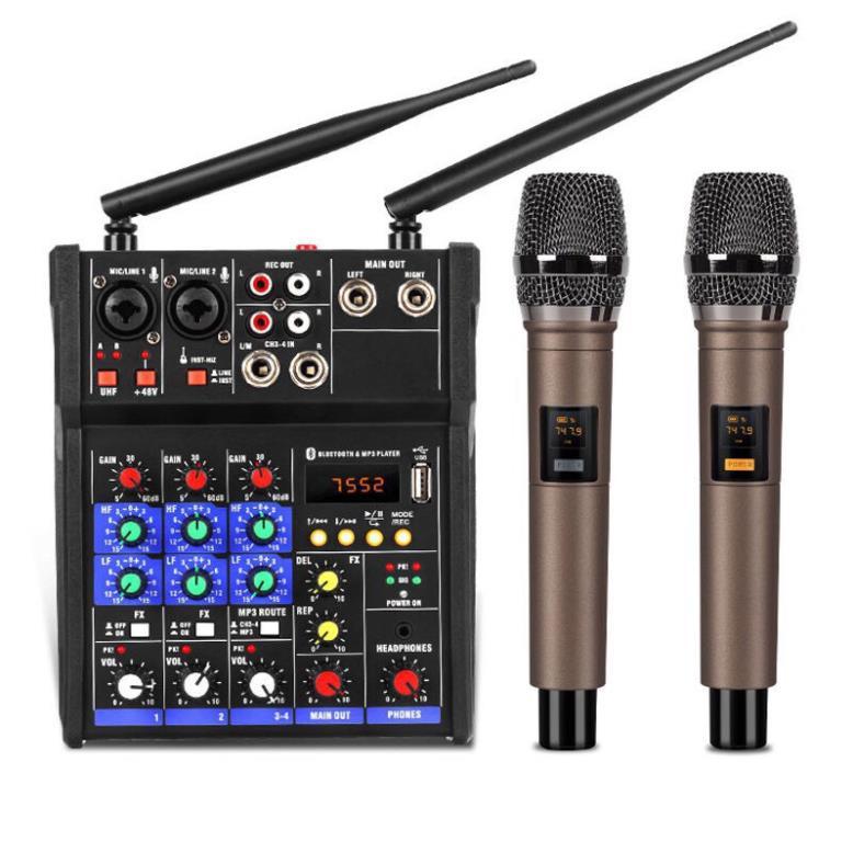 Mixer G4 Bluetooth thế hệ mới thiết bị livestream thu âm hát karaoke loa kéo cao cấp