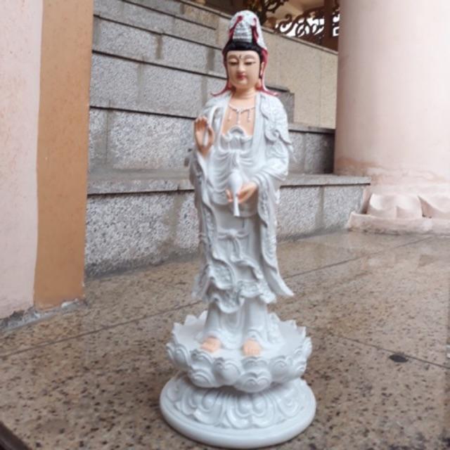 Tượng Phật bà Quan âm đứng 40cm đủ màu lựa chọn