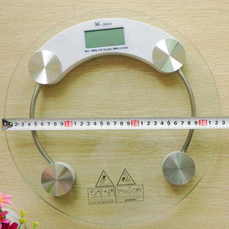 Bán Cân sức khỏe -Cân điện tử hình tròn mặt kính cường lực tiện dụng Max 180kg(Trong suốt