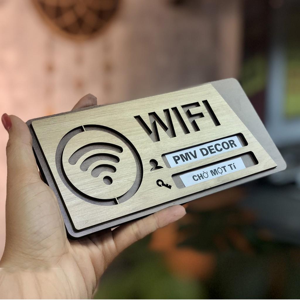 BẢNG WIFI. Gỗ MDF phủ melamine 2 màu tương phản. PMV-BWF002