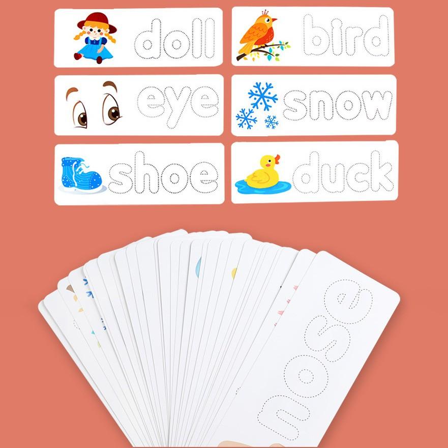 Đồ chơi Ghép Chữ Bằng Gỗ Spelling Game KB216078 Bảng Chữ Cái Tiếng Anh Nitkids Có Thẻ Hình Học Từ Vựng Cho Bé