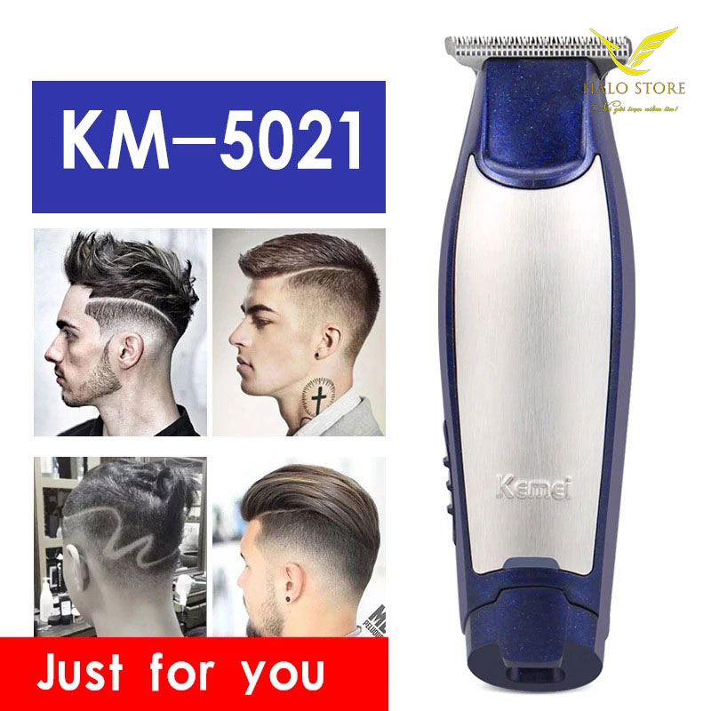 Tông Chấn Viền, Cạo Viền Chuyên Nghiệp Kemei 5021 Lưỡi Bén TẶNG Chổi Phủi Tóc - Máy Bấm Viền Kẻ Vẽ Cực Nét Cho Barber Pro - Hàng Chính Hãng