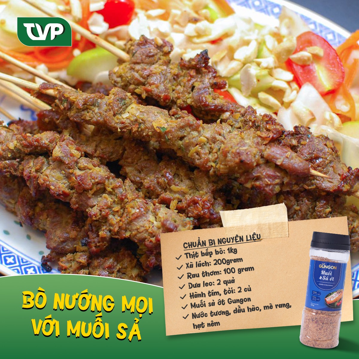 Muối sả ớt GUNGON gia vị muối chấm, tẩm ướp thịt, cá, hải sản 120g