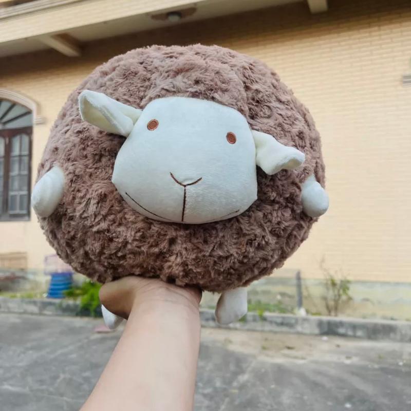 Dễ Thương Tròn Bóng Cừu Búp Bê Sang Trọng - trắng