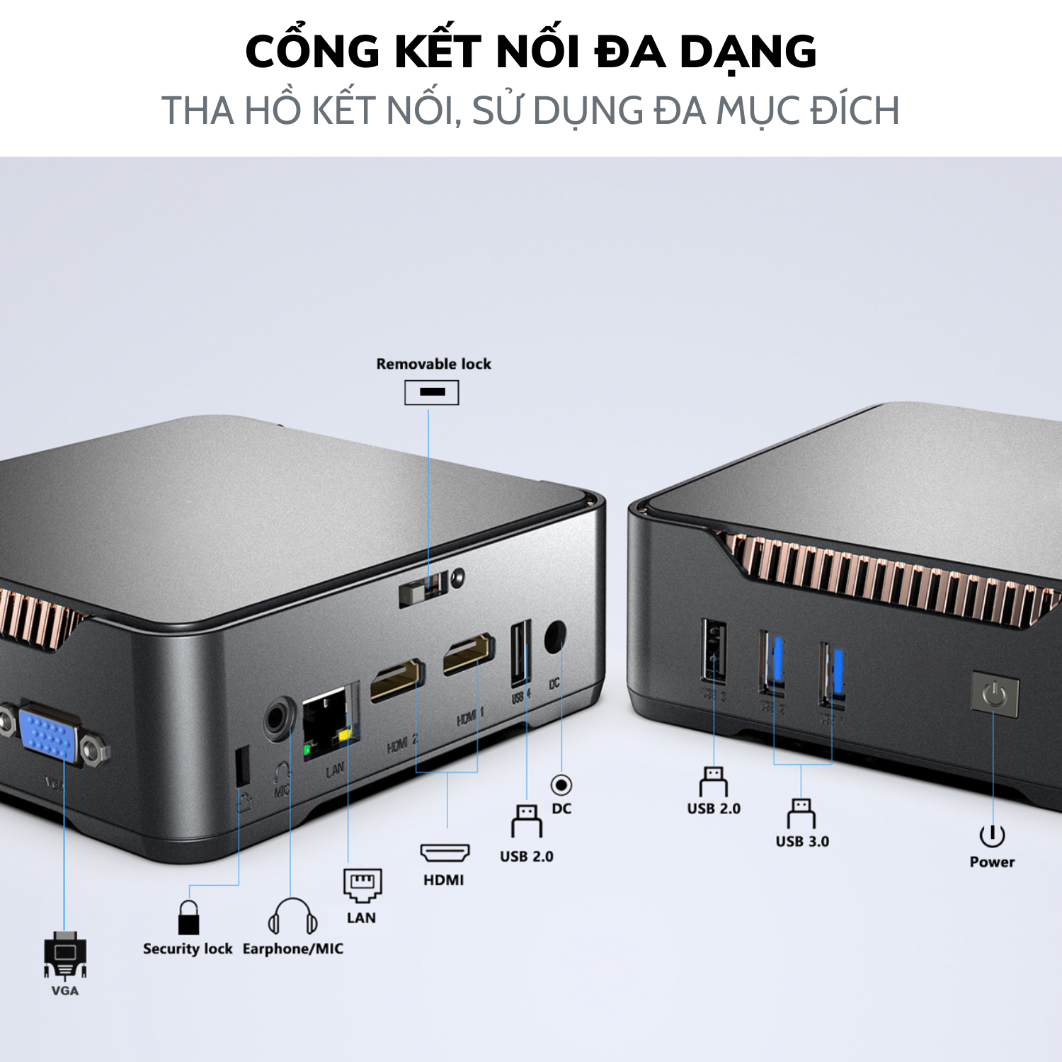 Máy tính để bàn Mini PC, CPU: Celeron N5105 RAM+ROM: 12GB+256GB (Hàng chính hãng)