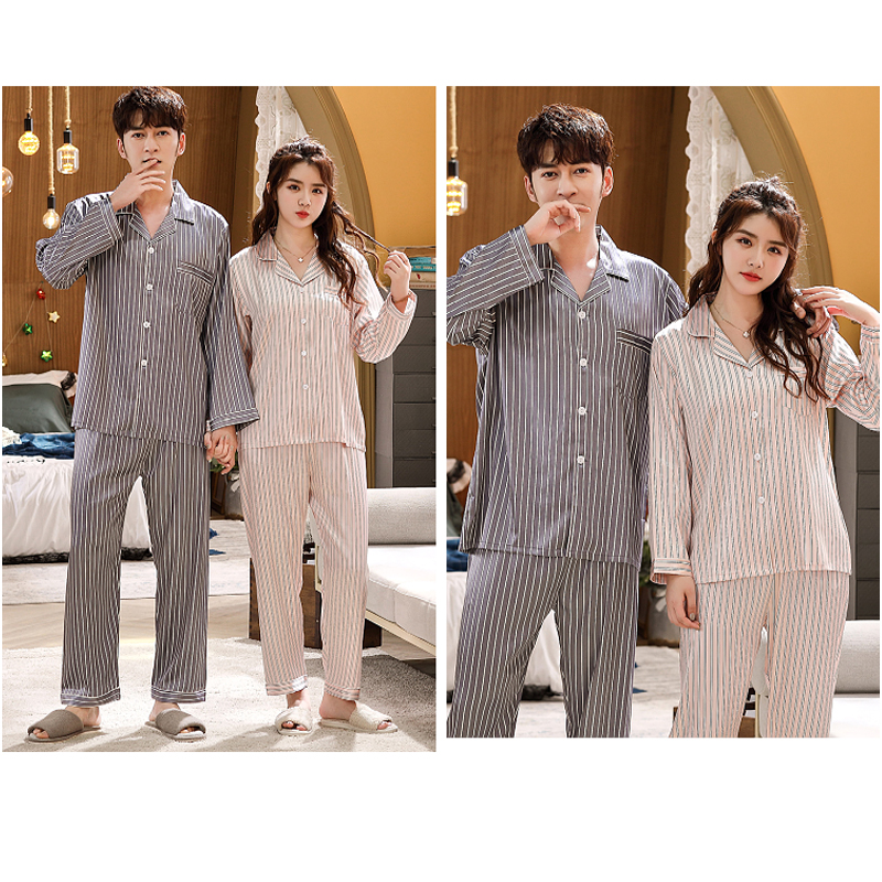 Đồ bộ Pyjama mặc nhà Nam chất liệu phi bóng rũ mềm mại, sọc trẻ trung -88217