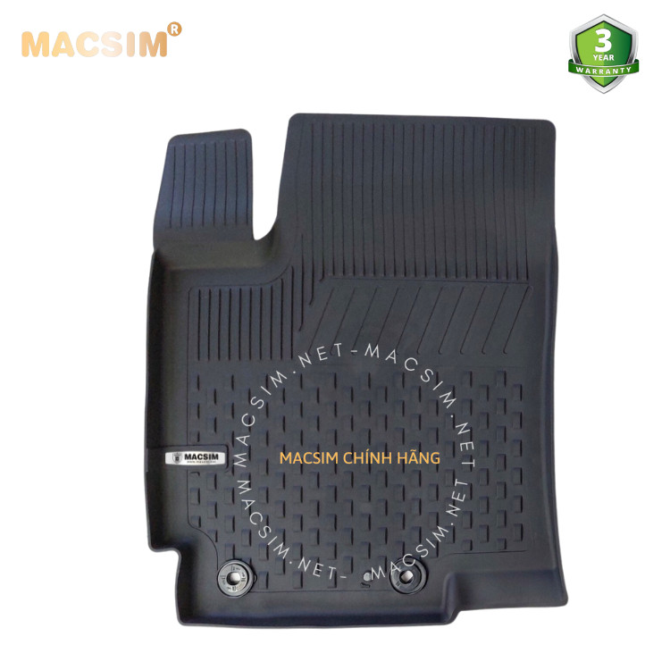 Thảm lót sàn ô tô nhựa TPE Silicon Hyundai Accent Blue 2011+ Black Nhãn hiệu Macsim