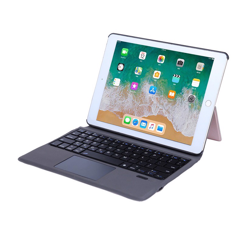 Bàn phím Bluetooth cho iPad 9.7/2018/2017/Air2/Air10.5/Pro 10.5 có touchpad kèm bao da Promax T1091 - Hàng nhập khẩu