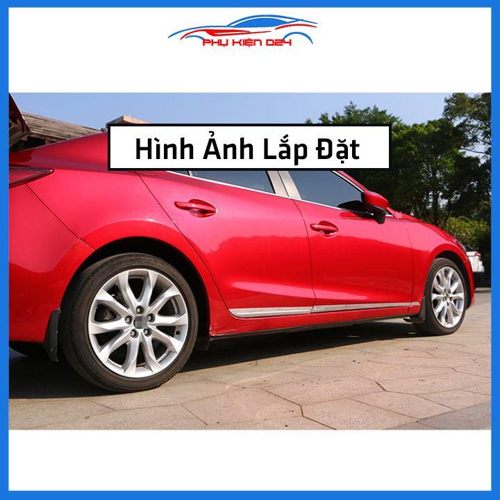 Bộ ốp nẹp sườn Mazda 3 2017-2018-2019 mạ crom trang trí làm đẹp xe