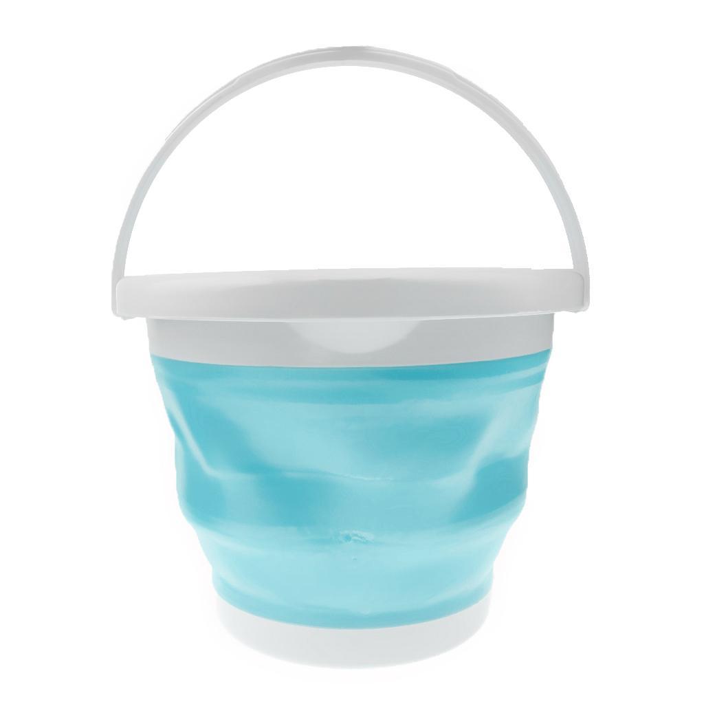 Foldable Water Bucket Fishing Tackle Pail Minnow Bait Lure Container 10L