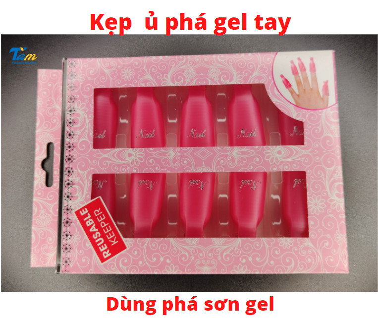 Kẹp ủ phá gel tay bộ 10 cái