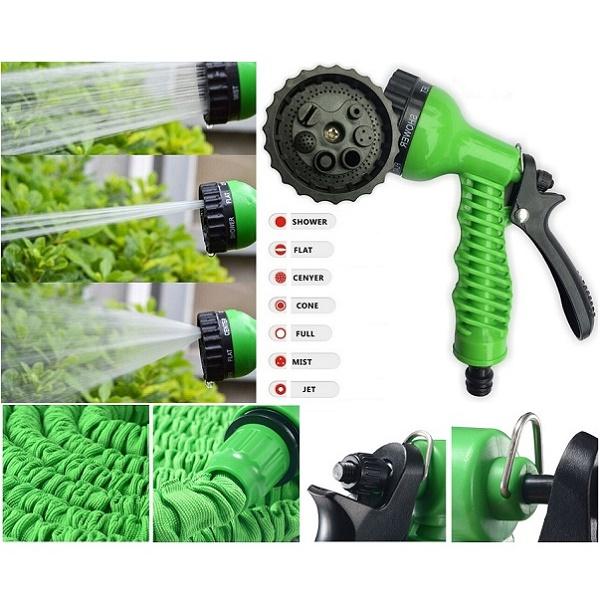 Bộ Vòi Xịt Tưới Cây, Rửa Xe Co Giãn Đa Năng Magic Hose 15M (Màu Ngẫu Nhiên) - Giao Hàng Toàn Quốc