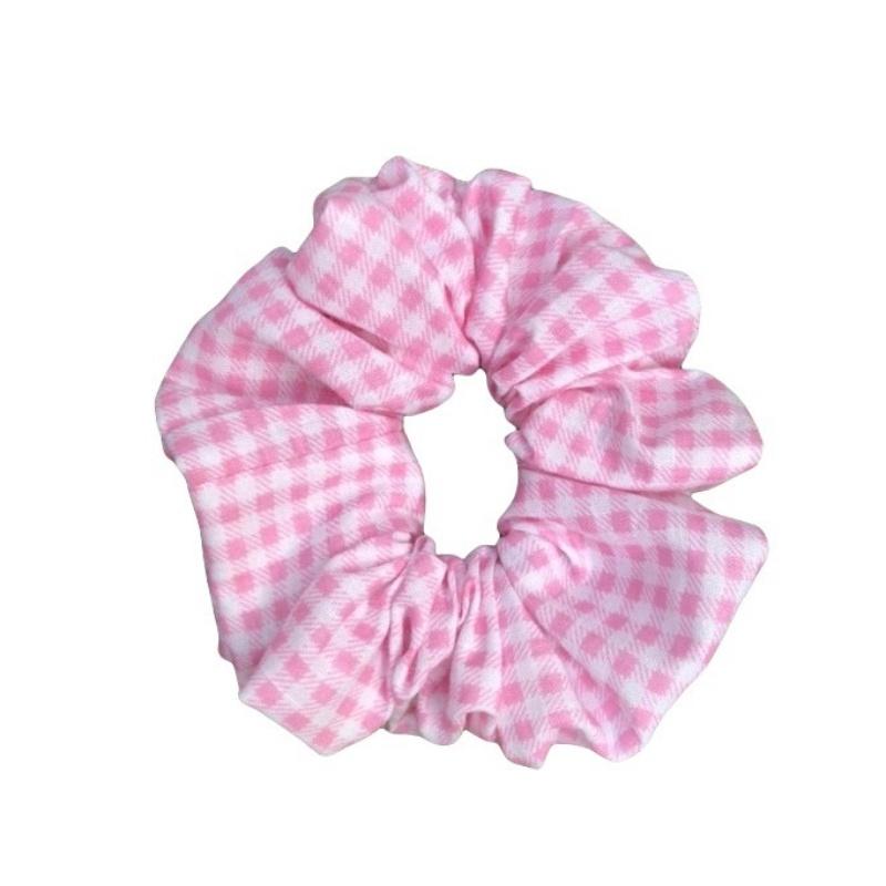 Dây Buộc Tóc Scrunchies Cột Tóc Caro Vải Đẹp Nhiều Màu Co Giãn Dễ Thương N08