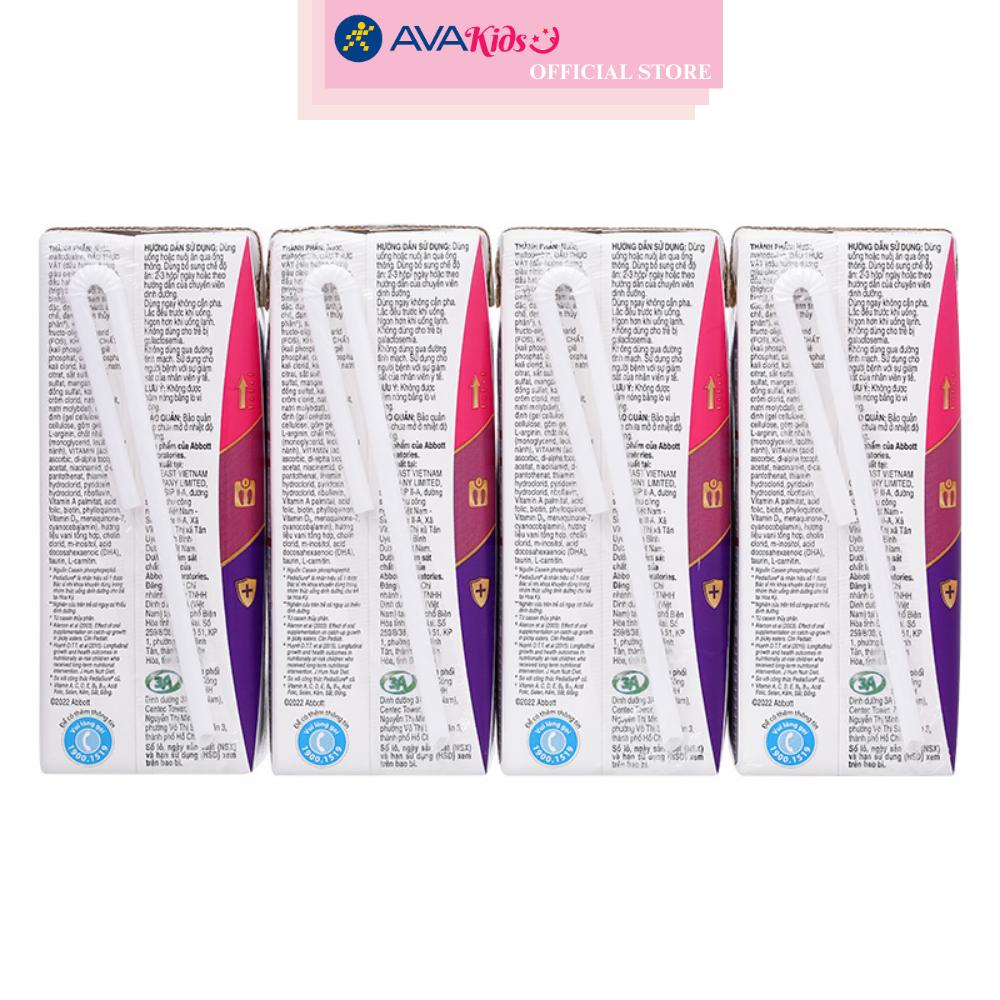 Lốc 4 hộp sữa pha sẵn Abbott PediaSure hương vani 180 ml (1 - 10 tuổi)