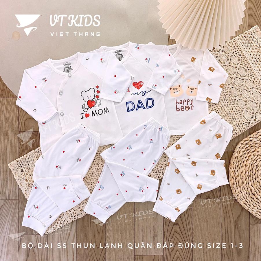 [3-9kg] Bộ Quần Áo Dài Tay Chất Thun Lạnh Mềm, Mát, Co Giãn Tôt Cho Bé (katydang) - HAPPY BEAR