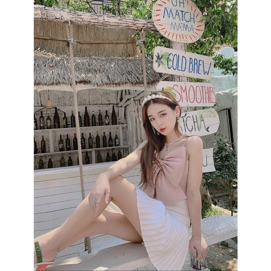 ÁO CROPTOP 2 DÂY NƠ TO CỰC SEXY NHA CÁC NÀNG IU - Red