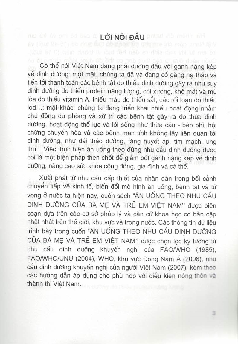 Ăn Uống Theo Nhu Cầu Dinh Dưỡng Của Bà Mẹ Và Trẻ Em Việt Nam (Sách tư vấn dinh dưỡng cho cộng đồng)