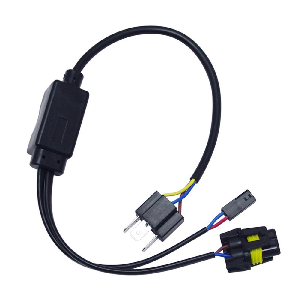 2X Light Bulbs Lamp Wiring Controllers Relay Harness Cable for 9003