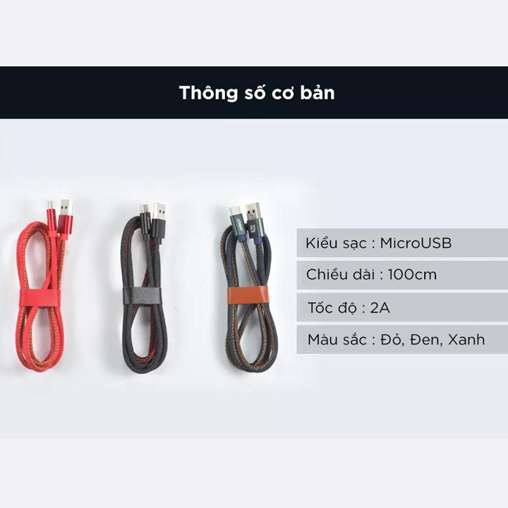 Cáp sạc nhanh MicroUSB JOWAY LM19 - Hành Chính Hãng