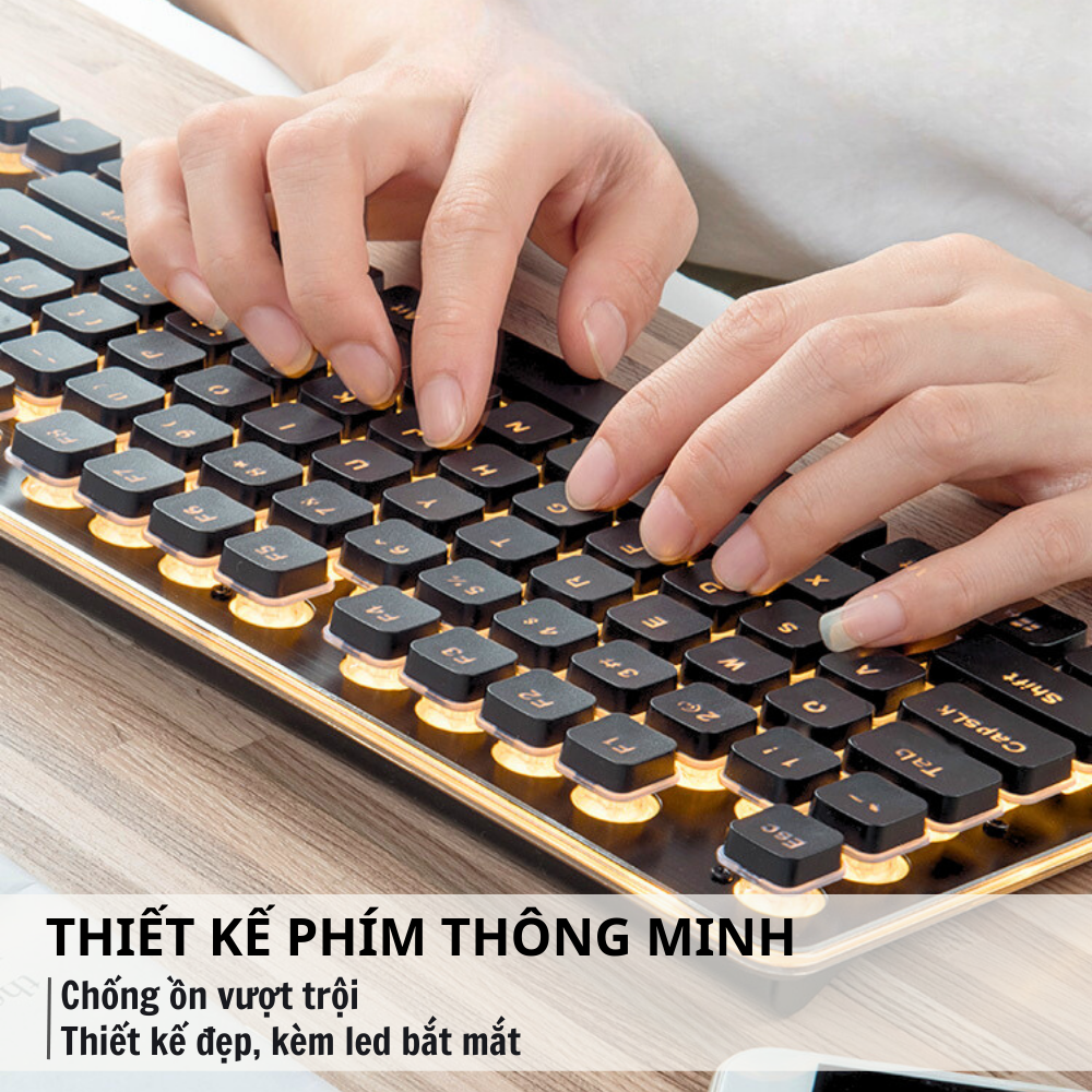 Bàn Phím Giả Cơ Gaming L1 LANGTU Phụ Kiện Máy Tính Laptop Chống Nước Kèm Đèn Led Hàng Chính Hãng