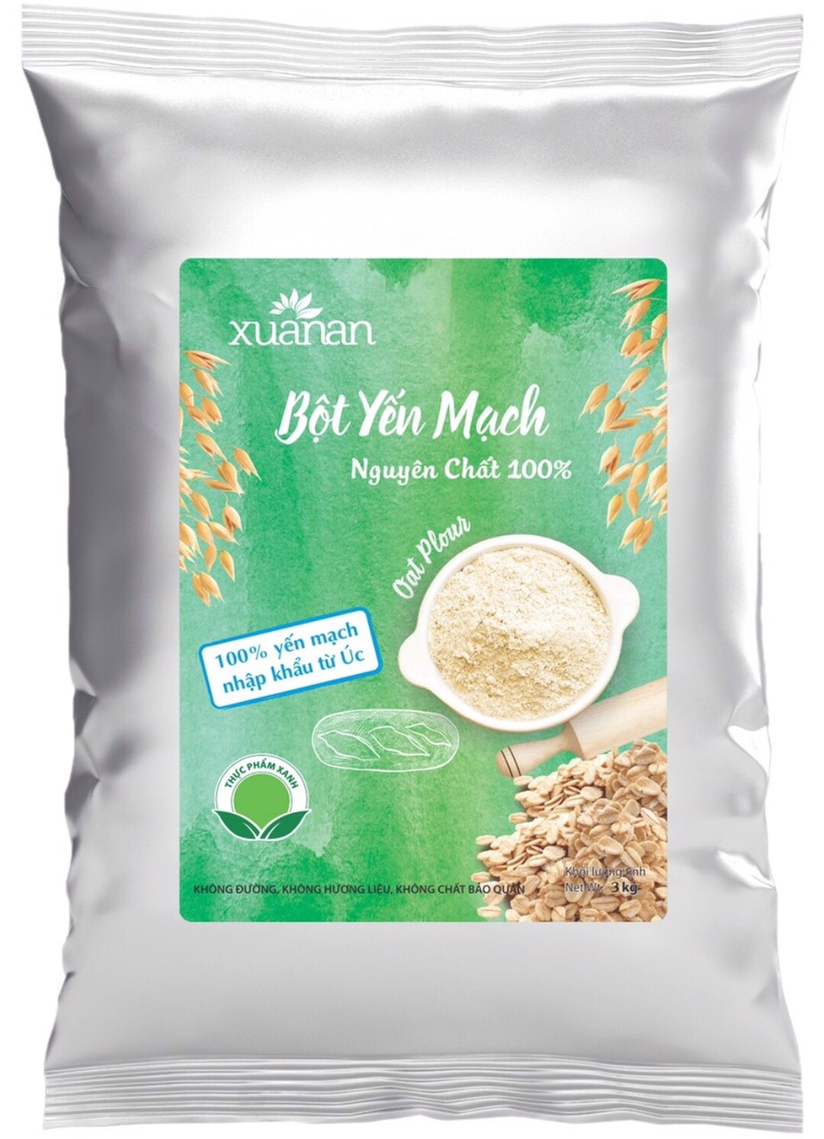 Bột Yến Mạch Nguyên Chất 100% Xuân An [ko đường] Túi 3Kg (Giảm 25%)