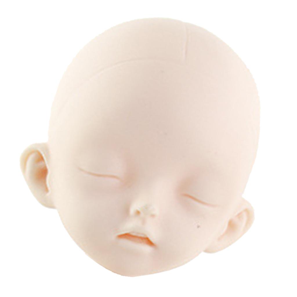 1/6 Joint Dolls Head Mold DIY Dolls Accessory White Skin