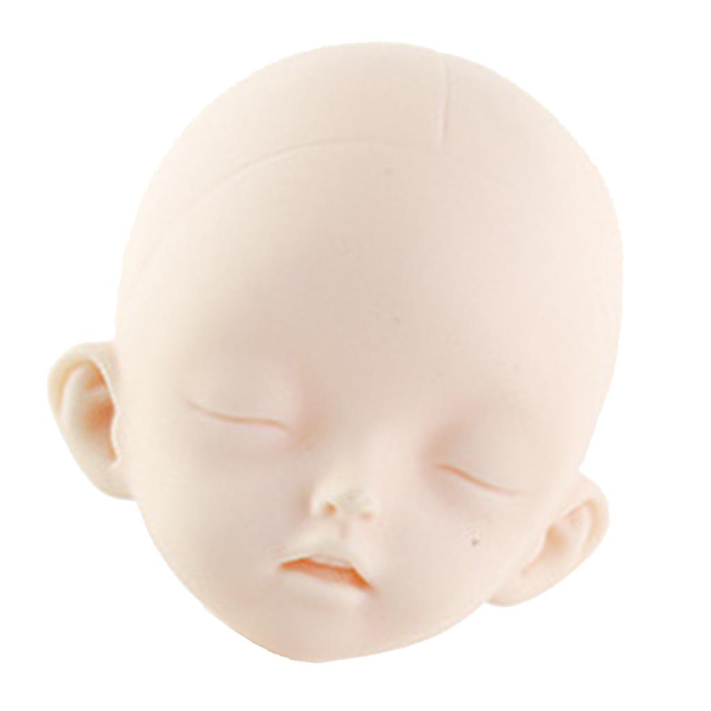 1/6  Joint Dolls Head Mold (No Makeup) DIY Dolls Accessory White Skin