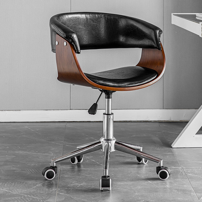 Ghế làm việc hiện đại bọc Da Pu Cao cấp chân kim loại bền đẹp - Ghế Văn phòng xoay 360 độ tiện lợi đa năng GHP003