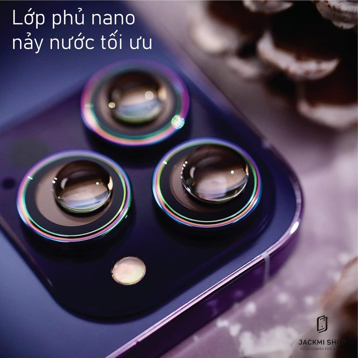 Dán camera cho iphone 14 promax/14 pro PVD 2 lớp hàng chính hãng