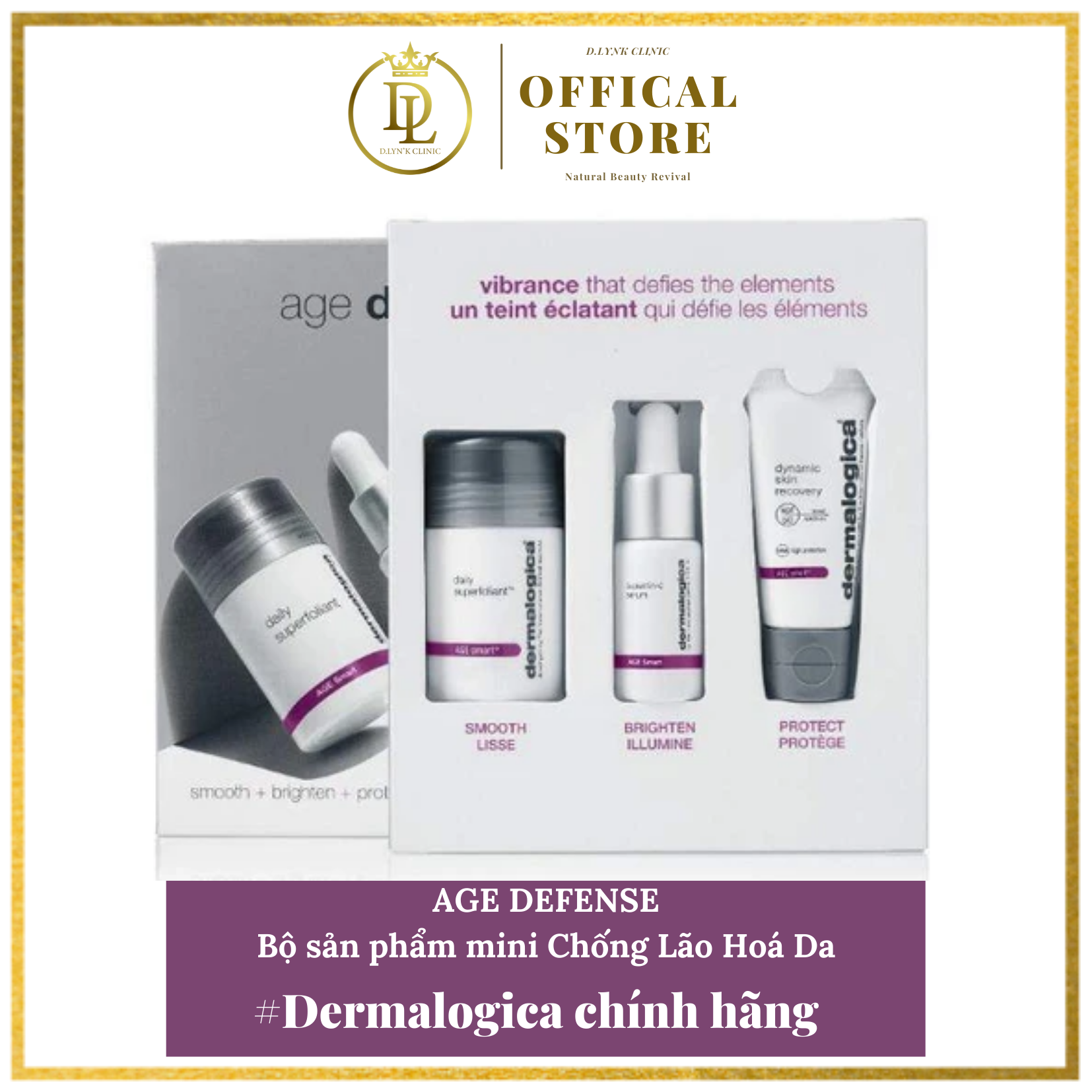 Bộ 3 sản phẩm chống lão hoá dành cho da lão hóa Dermalogica Age Defense kit