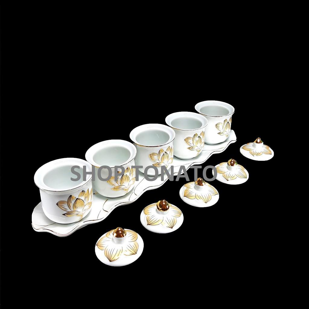 CHUNG NẮP BỘ 5 SEN VÀNG 133