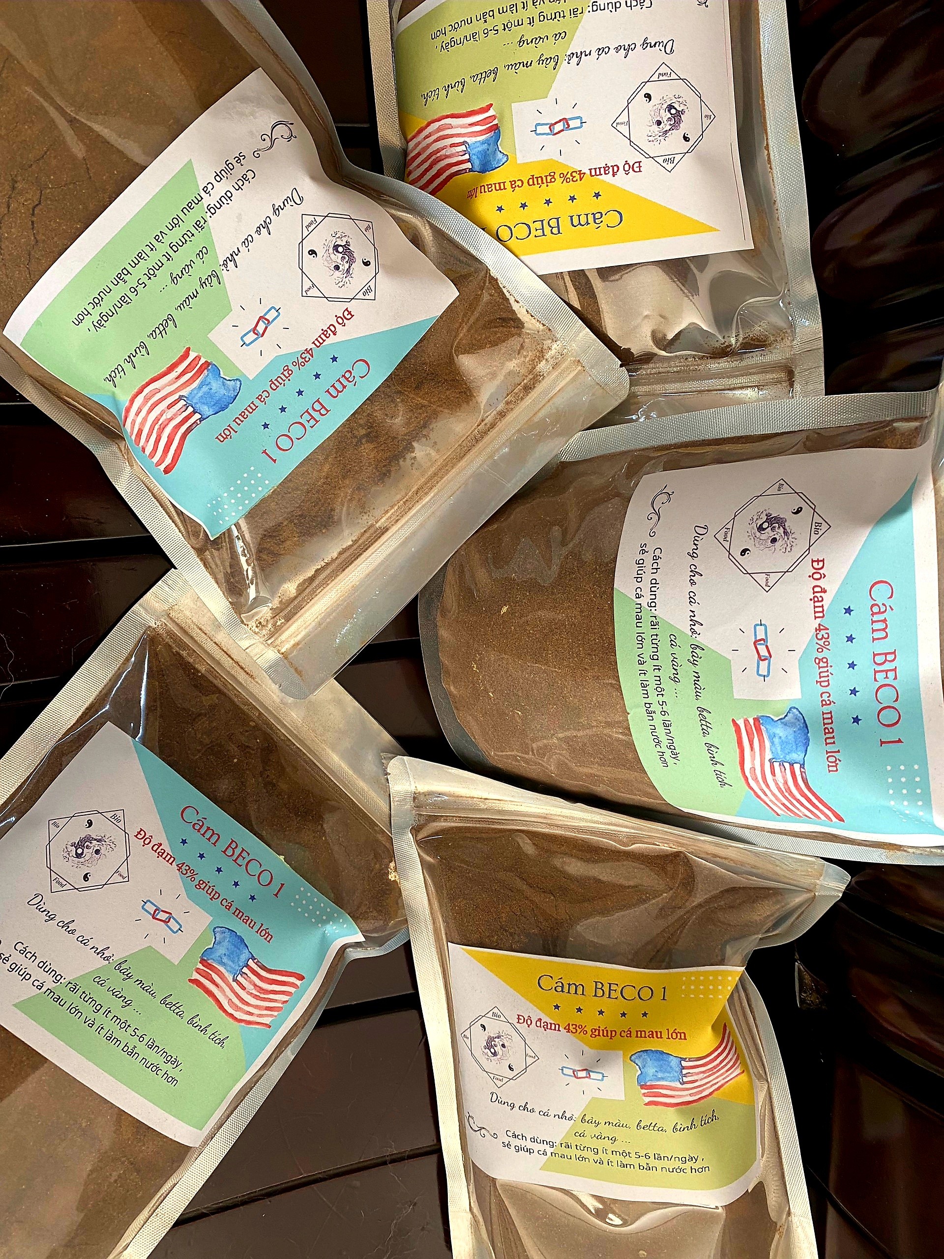 500g Cám BECO 1 NEW - Thức ăn cho cá nhỏ Bio Food túi zip 500 g