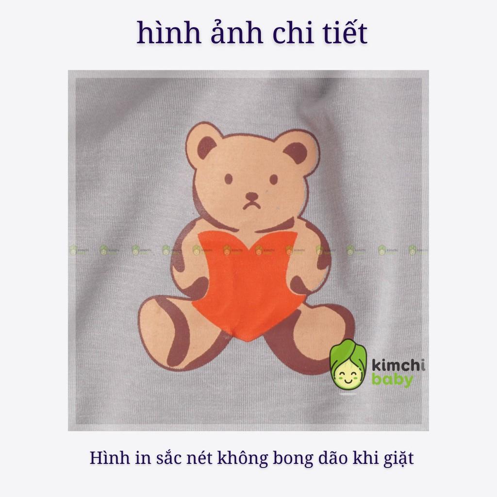 Áo Ba Lỗ Bé Trai, Bé Gái Minky Mom Vải Thun Lạnh In Hình Gấu Kute Xuất Hàn, Áo Thun 3 Lỗ Trẻ Em KWA2102