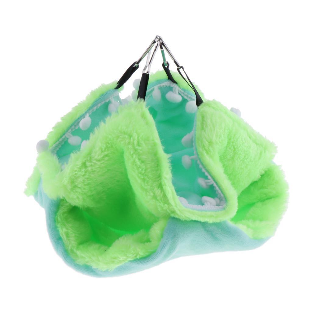 Small Animal Birds Cozy Hammock Winter Warm Nest For Hamster Birds Parrot Green