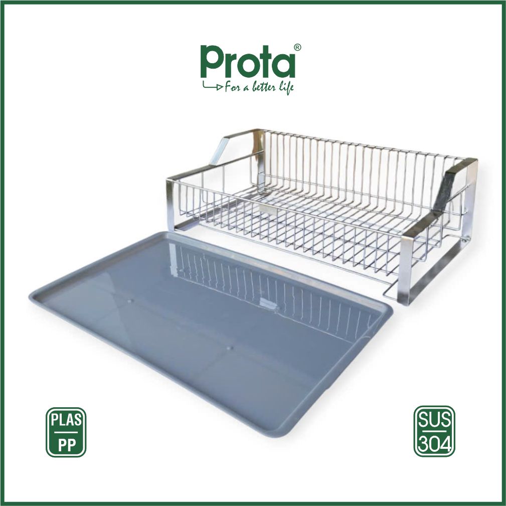 [CHÍNH HÃNG] Rổ úp bát đĩa inox 304 loại đạị Prota loại mới (Tặng kèm mâm hứng nước)- Bảo hành 36 tháng- Cam kết 1 đổi 1