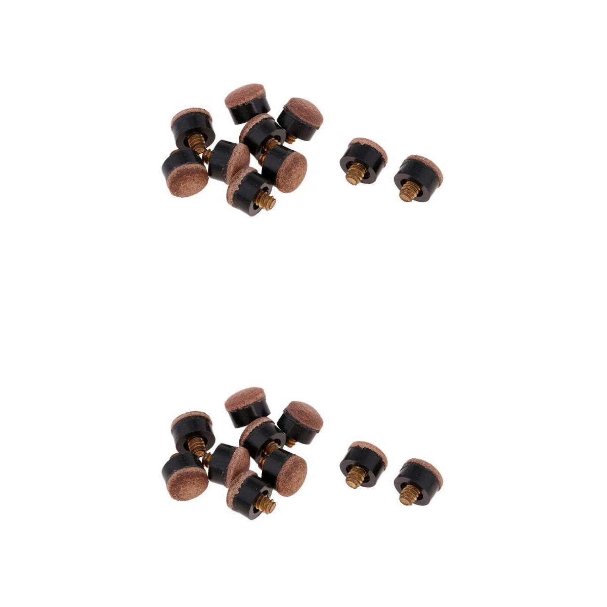 Premium 20 Pieces Billiards Screw-On Pool Cue Stick Tips Replacement Part