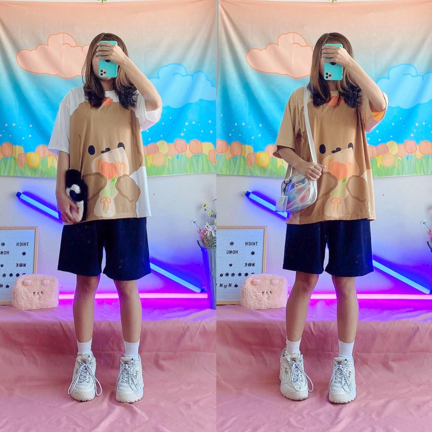 Quần Short Thun Trơn Dáng Rộng Unisex - MM