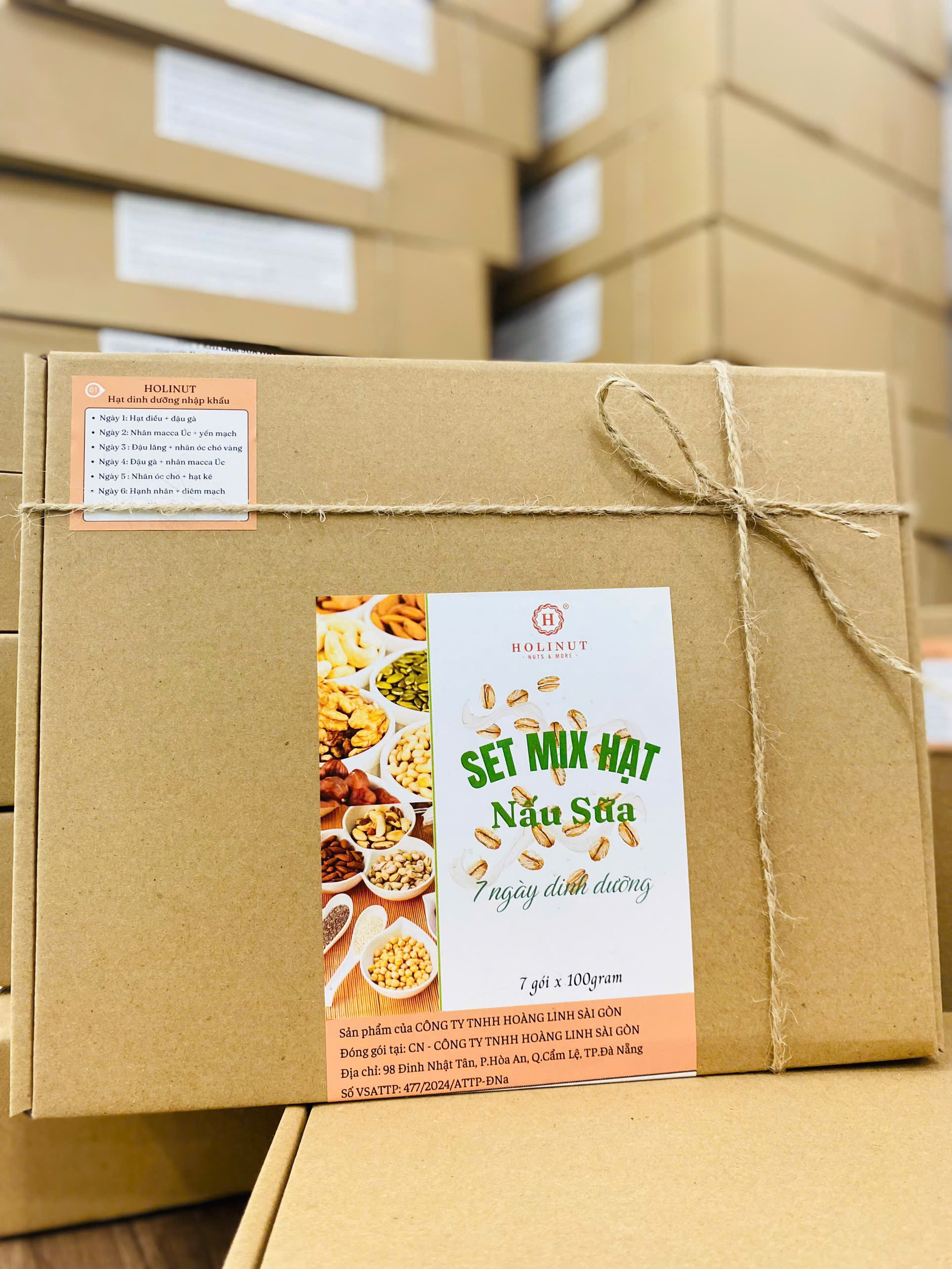 Set mix hạt nấu sữa - 7 ngày dinh dưỡng không trùng lặp/ Thương hiệu Holinut