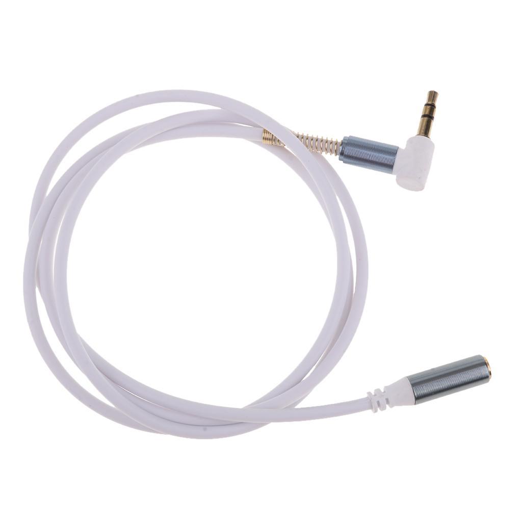 3.5mm Extension Audio Male to Female Aux Headphone Cable white