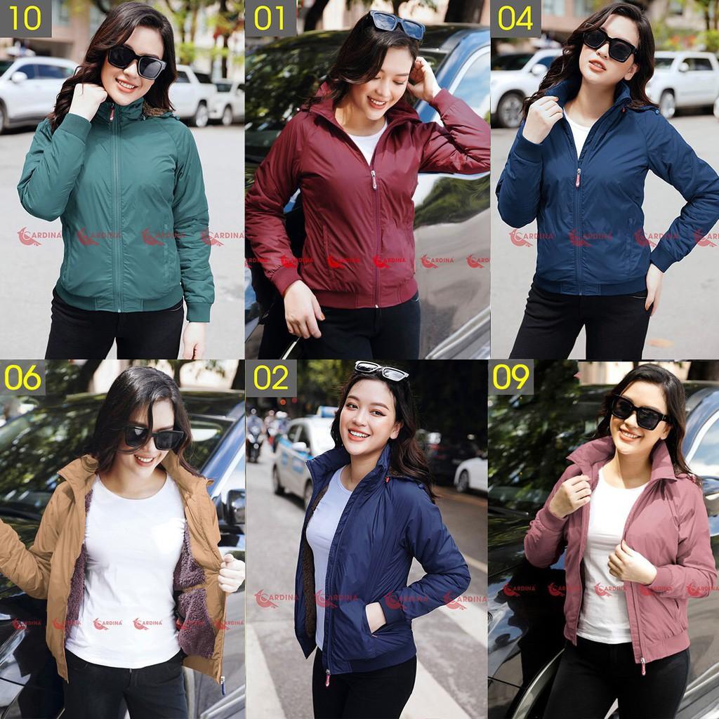 Áo Khoác Nữ, Áo Gió Nữ 2 Lớp Lót Lông Cừu Cao Cấp Siêu Nhẹ, Siêu Ấm, Cản gió, chống thấm nước