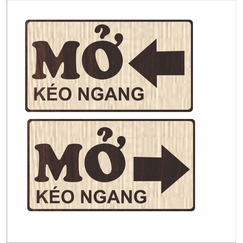Bảng Gỗ Treo Cửa Kéo Ngang Trái, Phải